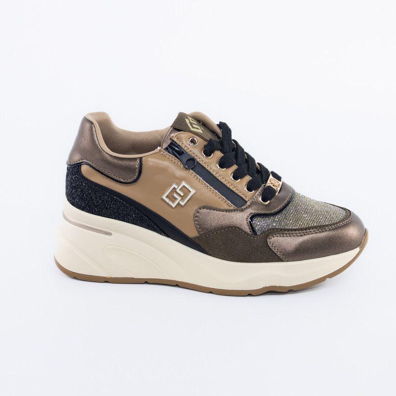 Zapatillas Ecocuero Elasticado Bronce Mailea-0