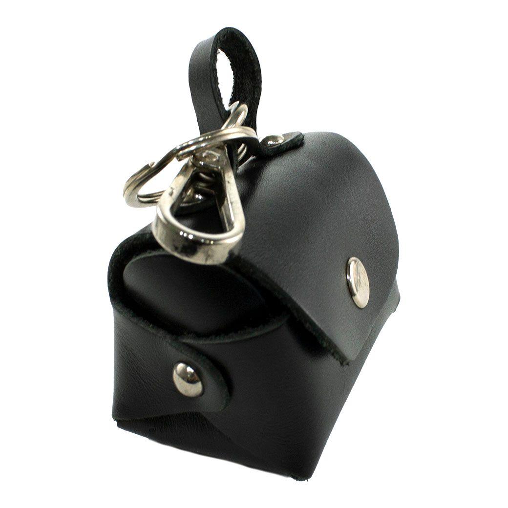 Llavero Carterita Cuero Negro-1