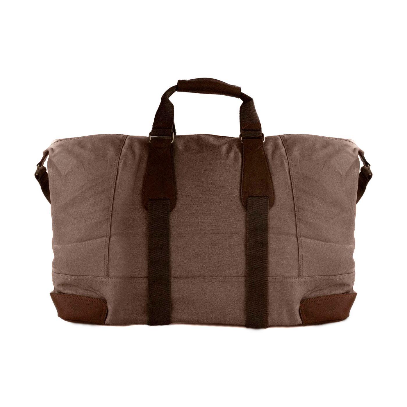 Bolso De Viaje Tela con Argollas En Manillas Taupe-0