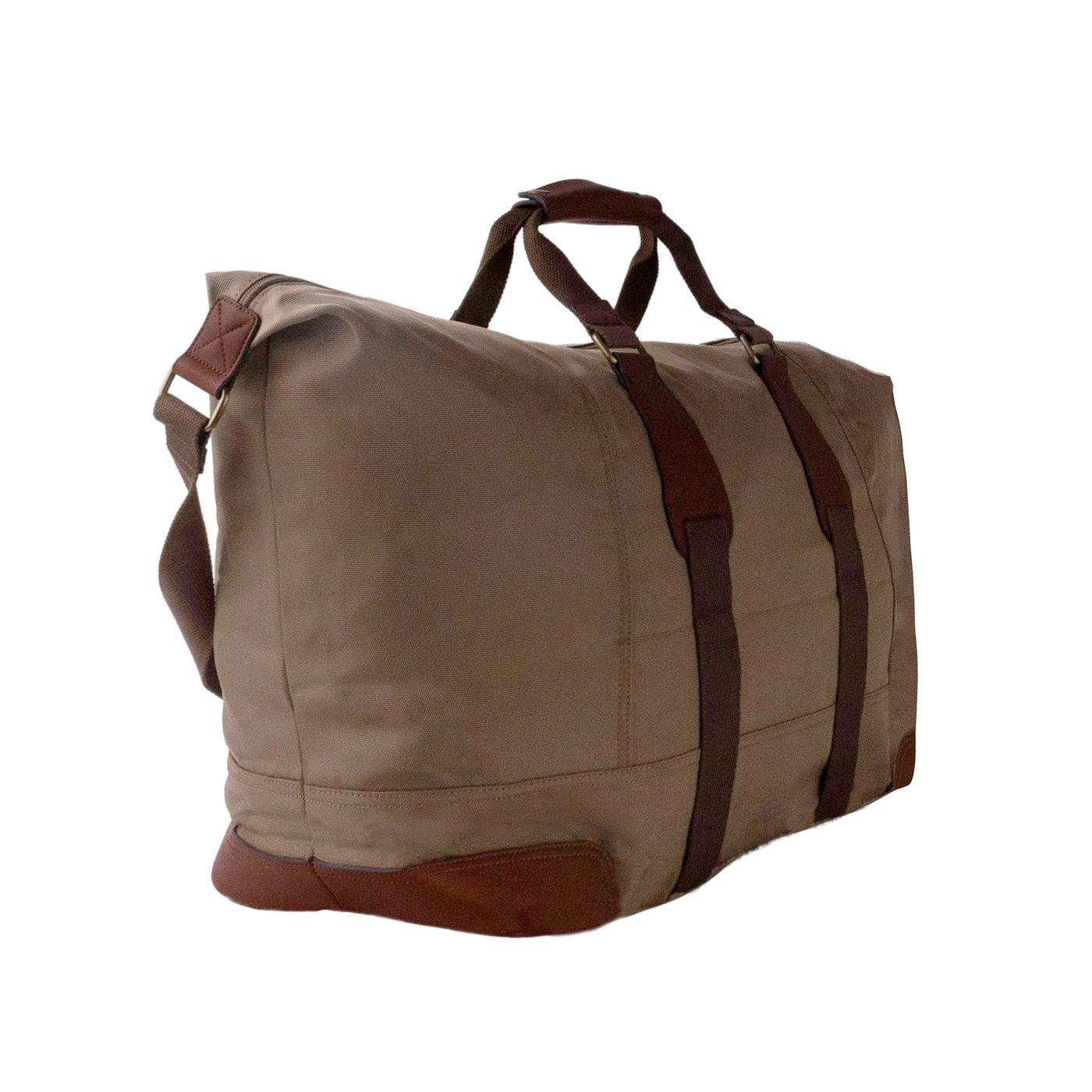 Bolso De Viaje Tela con Argollas En Manillas Taupe-1