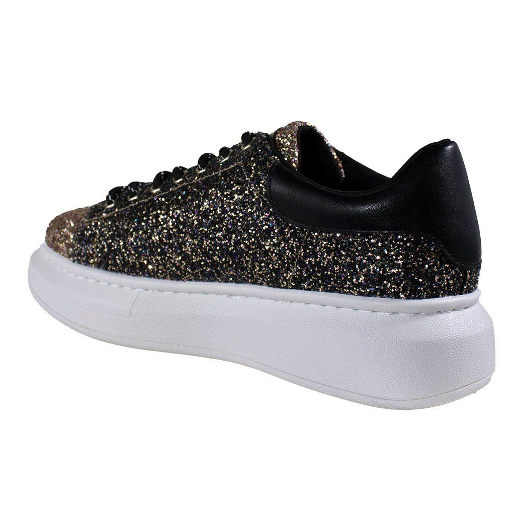 Zapatilla 2 Colores Puntos Negro-2