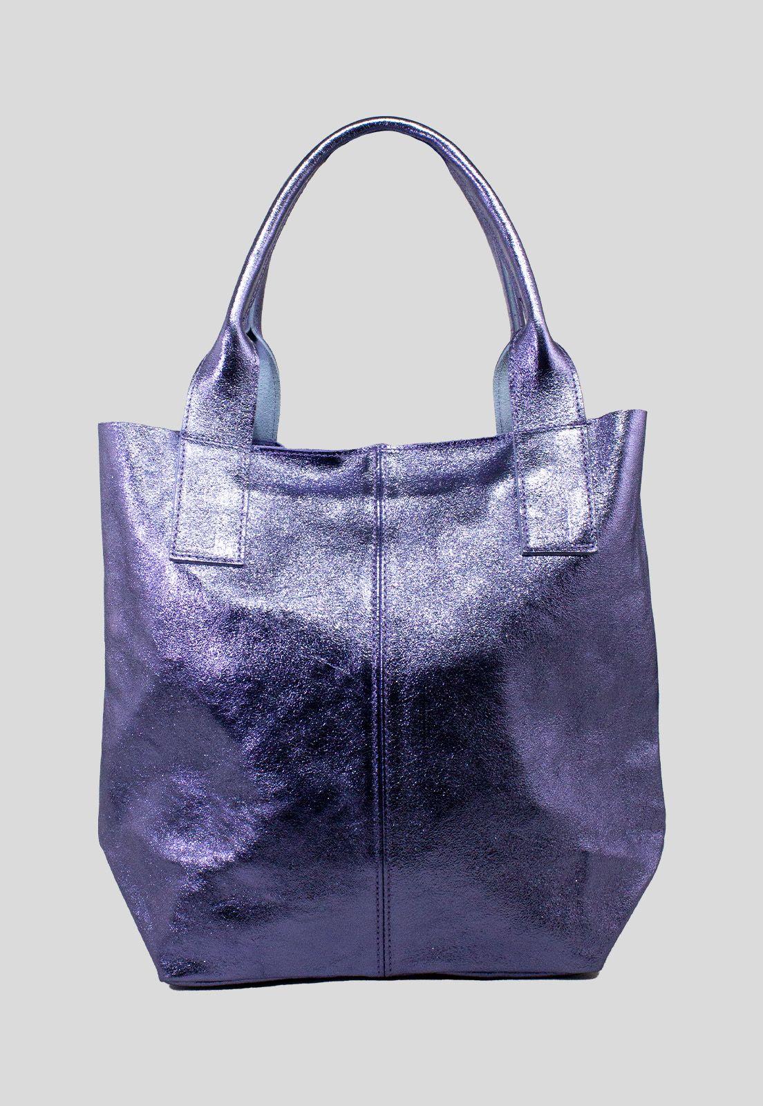 Cartera cuero saca brillo Lila-0