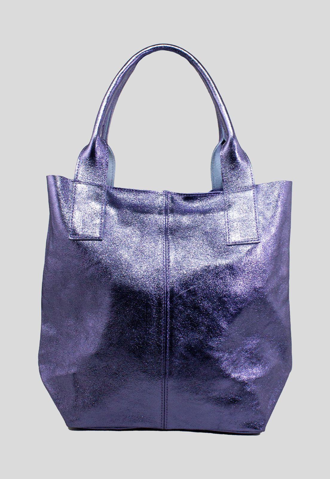 Cartera cuero saca brillo Lila-1