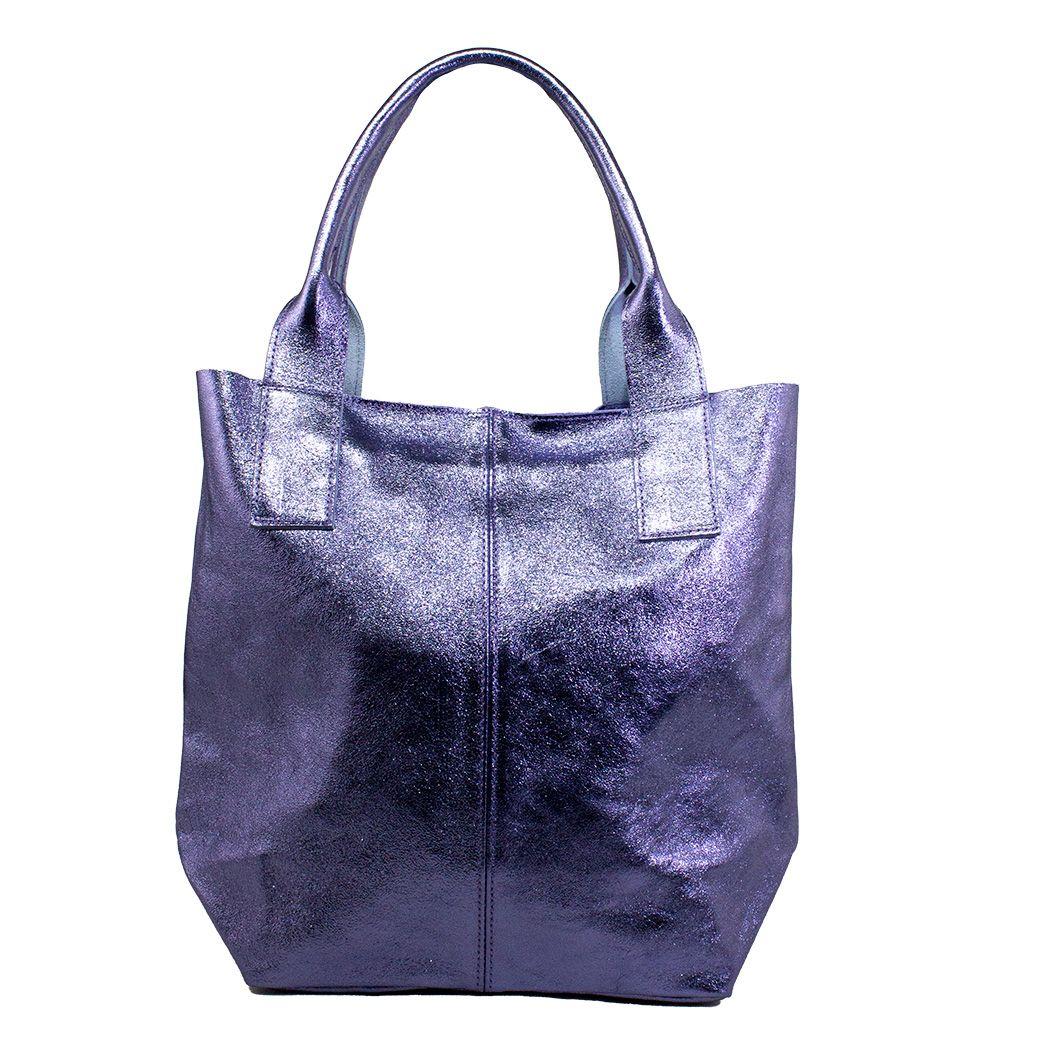 Cartera cuero saca brillo Lila-1