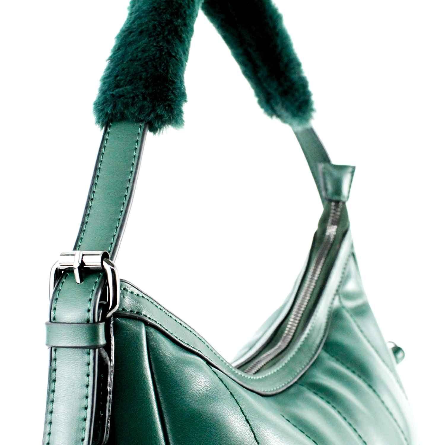Cartera Ecocuero Cierre 460 Mujer Verde Mailea-4