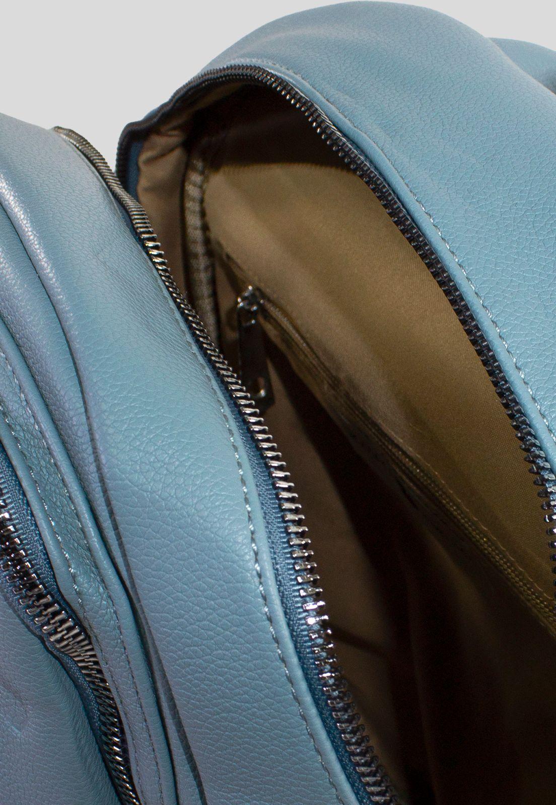 Mochila 2 Cierres Frontales Celeste-3