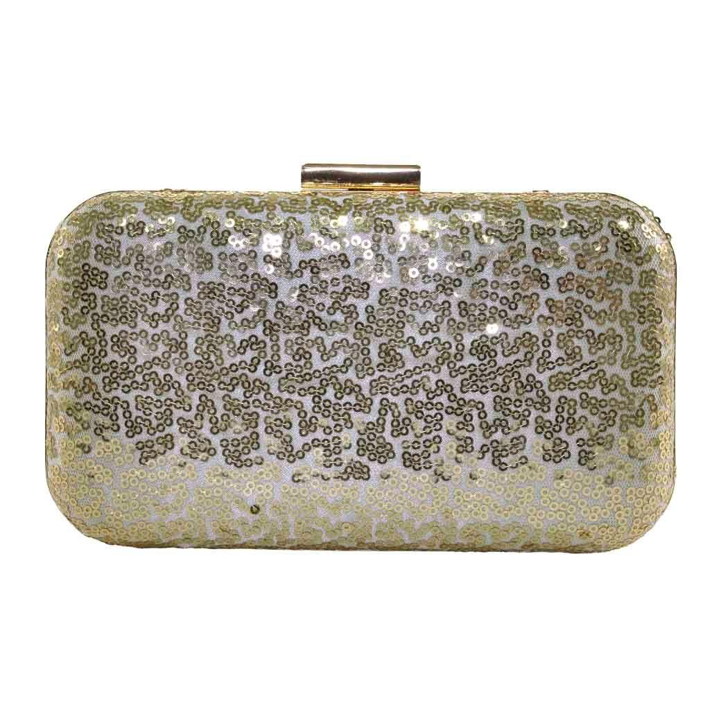 Cartera noche mediana rigida brillo Oro-2