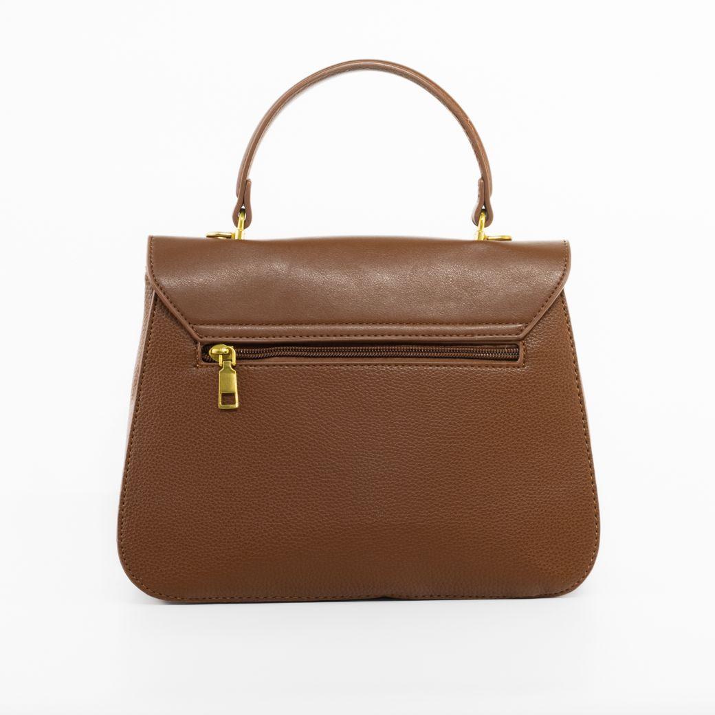 Cartera rigida cerrojo ovalado Naranjo-3