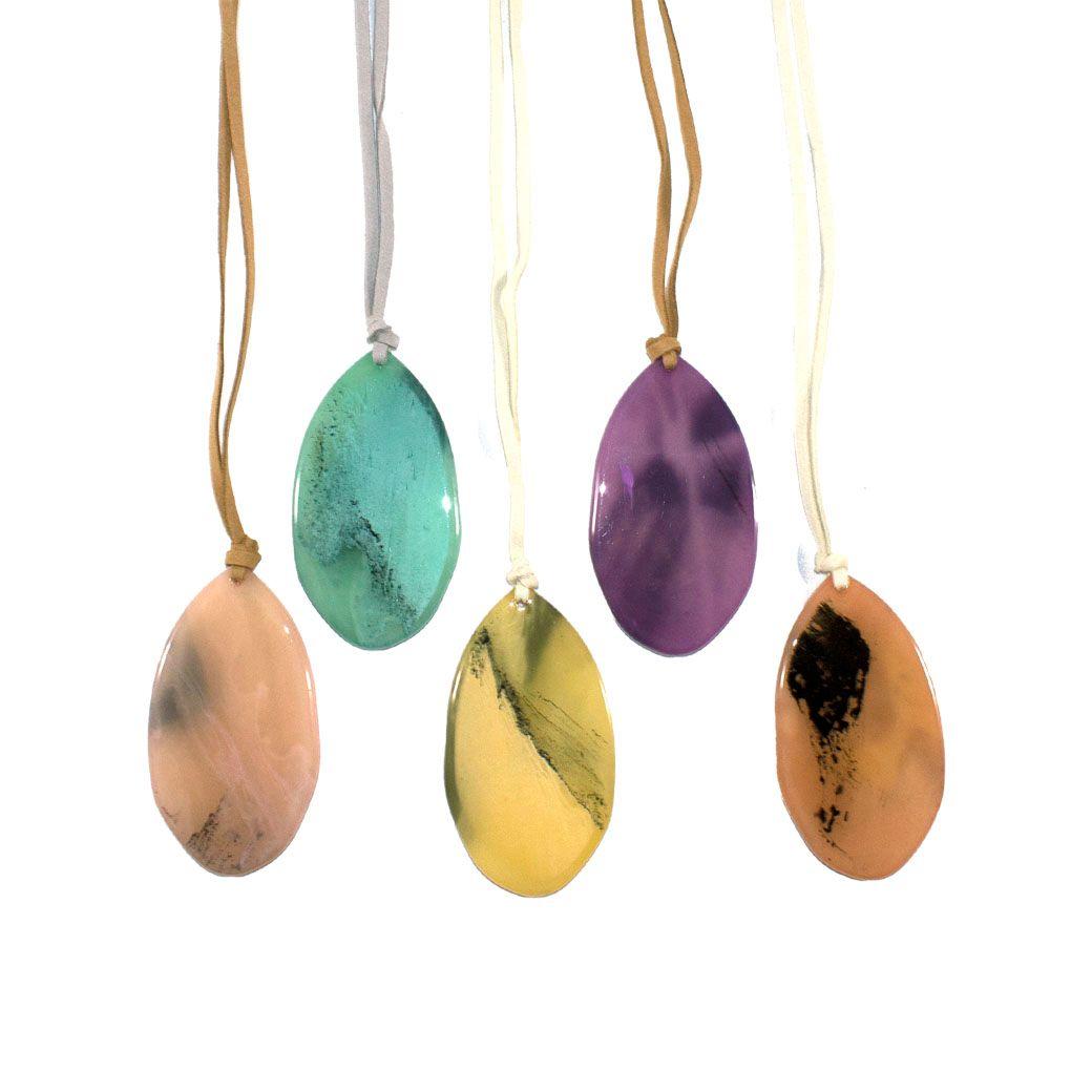 Collar Acrilico Gota Verde-3