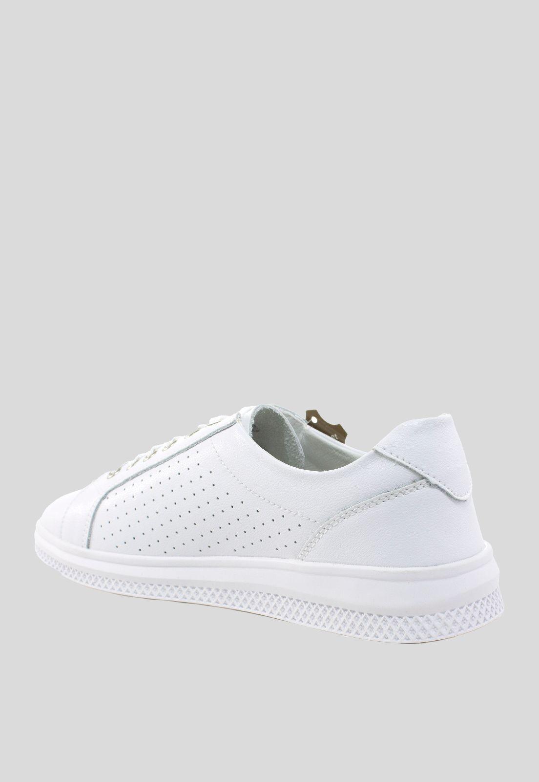 Zapatilla Cuero Franja Lateral Plata-2