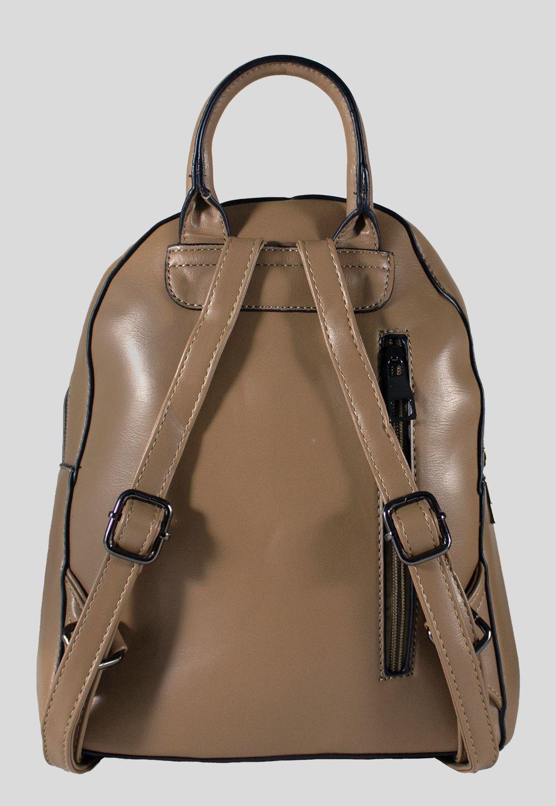 Mochila Rigida 2 Cierres Khaki-2