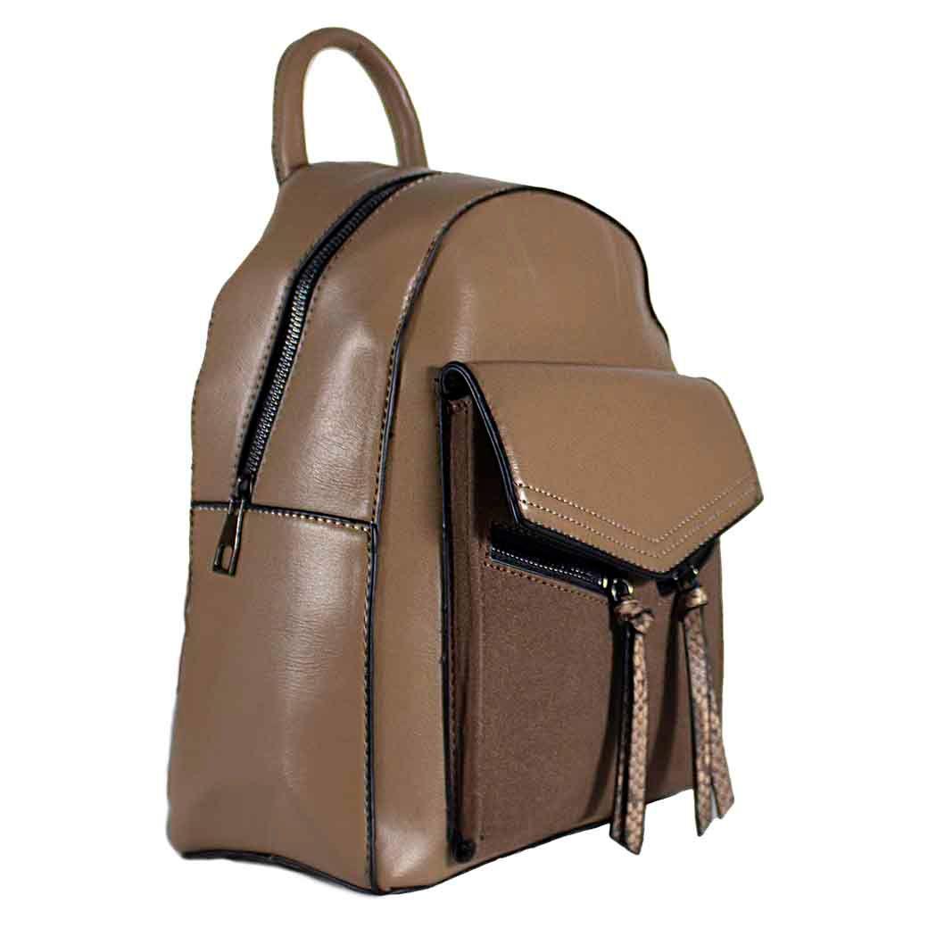 Mochila Rigida 2 Cierres Khaki-1