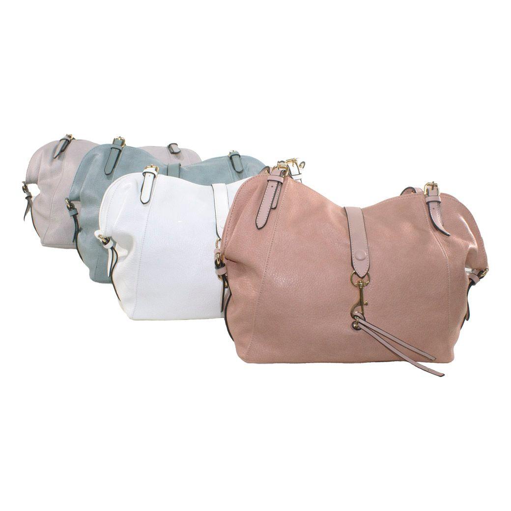 Cartera Con Mosqueton Celeste-5