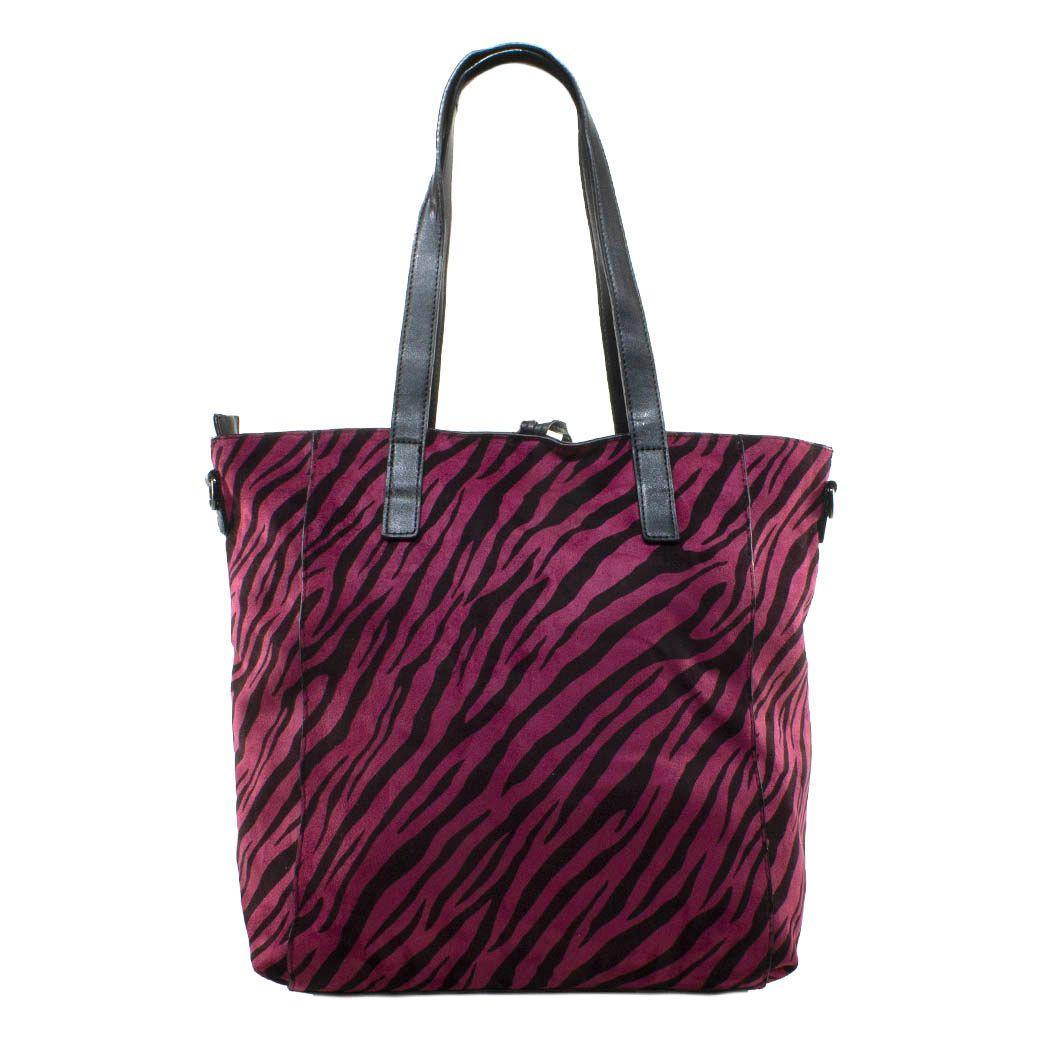 Cartera Grande Lazo Cebra Rosado-2