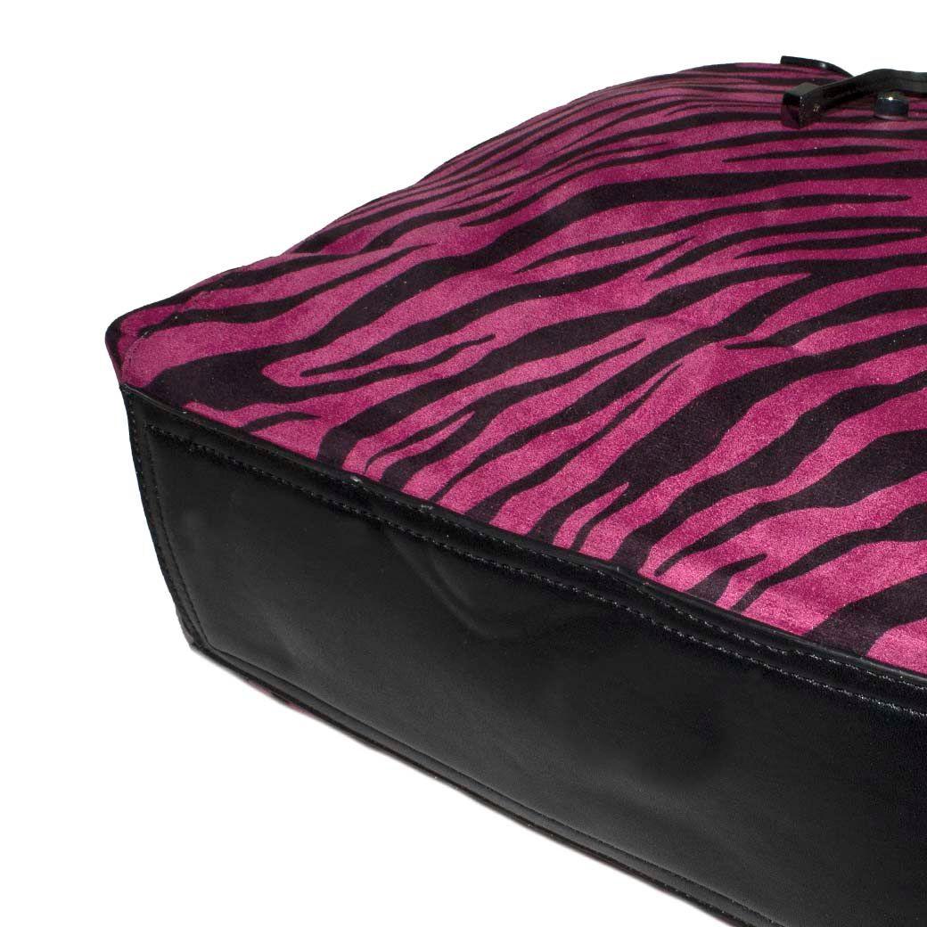 Cartera Grande Lazo Cebra Rosado-4
