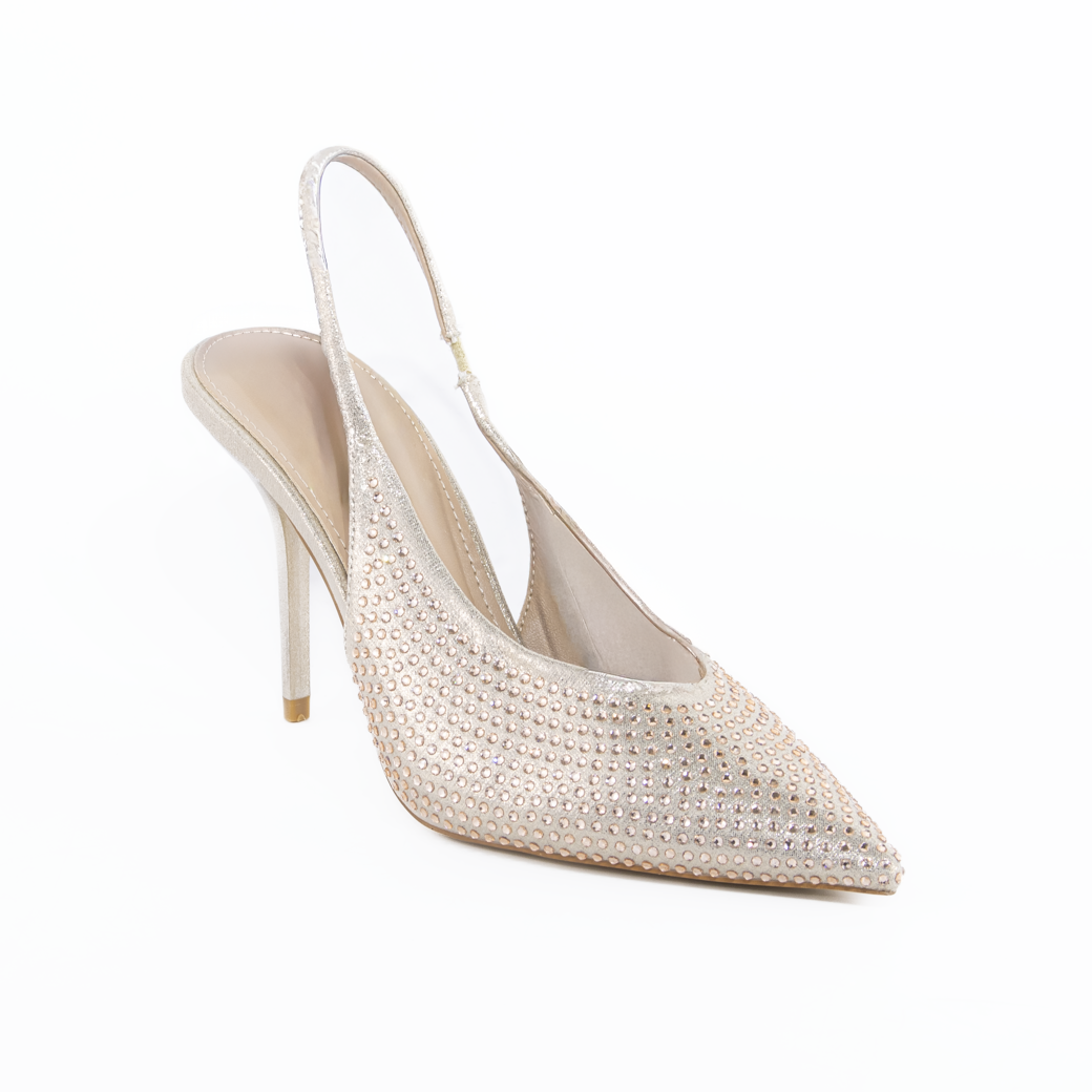 Stiletto abierto full strass Oro-1