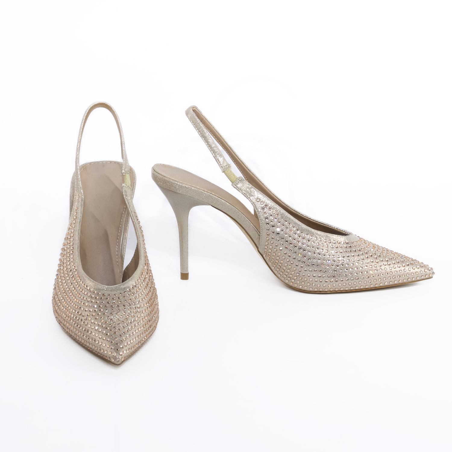 Stiletto abierto full strass Oro-3