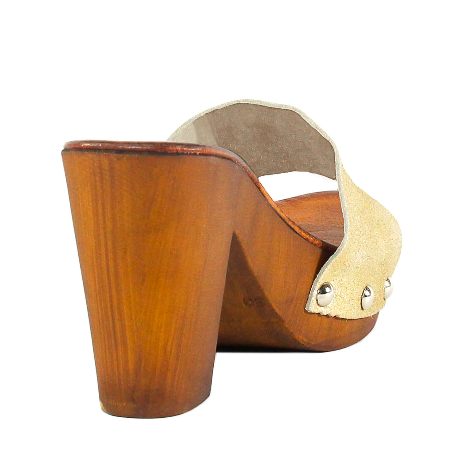 Zueco Taco Faja Metalizado Oro-2