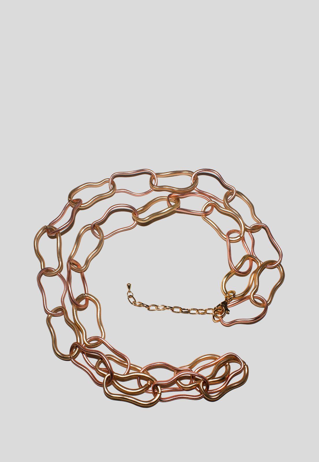Collar argollas irregulares Oro-1