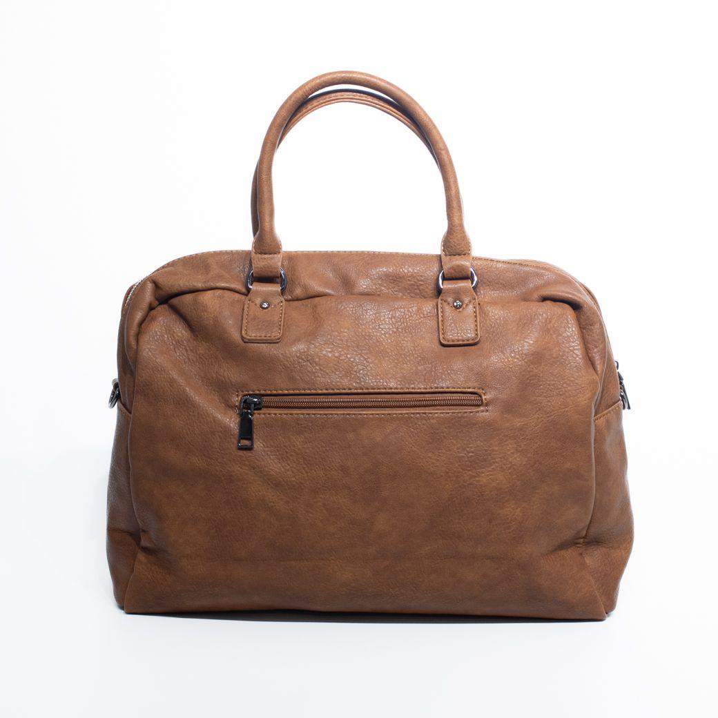 Cartera porta compu c/ cierres Taupe-2