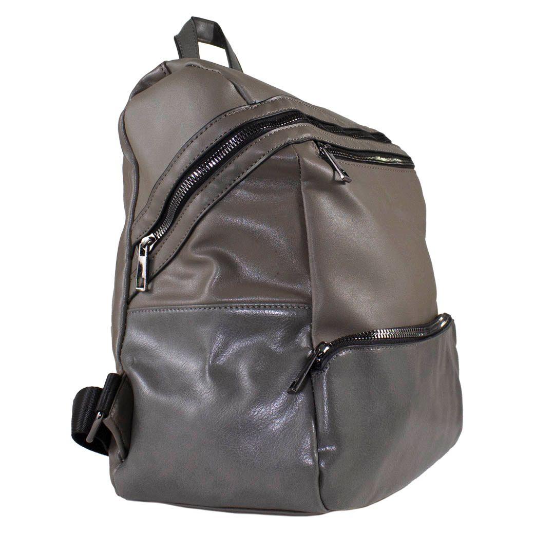 Mochila Bolsillo Alargado Gris-1