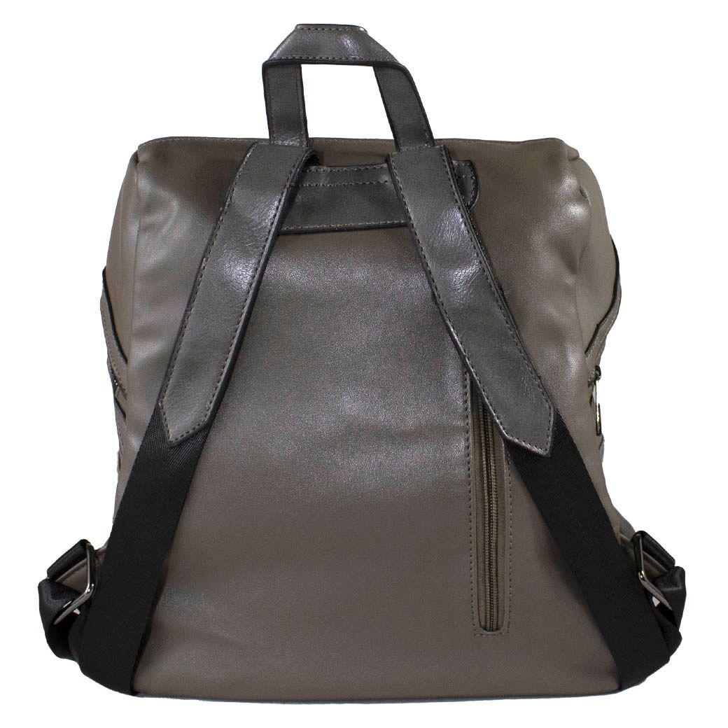 Mochila Bolsillo Alargado Gris-2