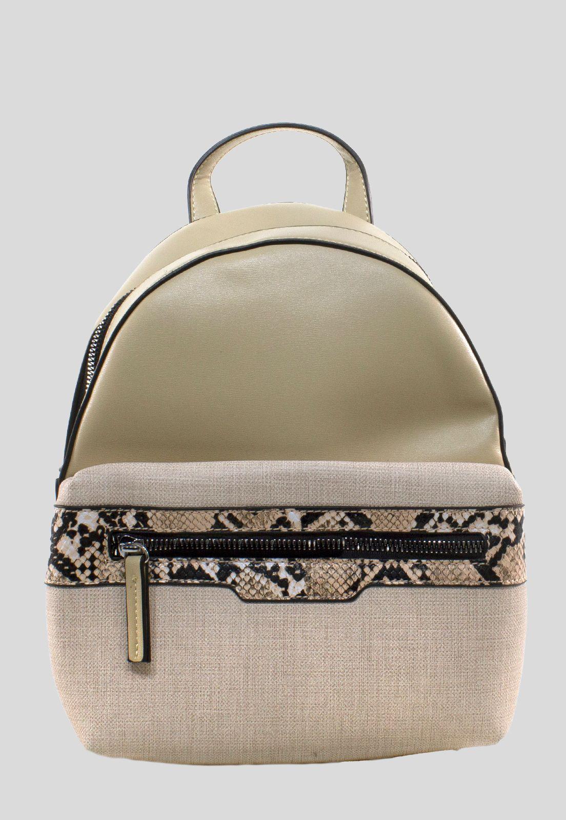 Mochila Ribete Piton Taupe-0