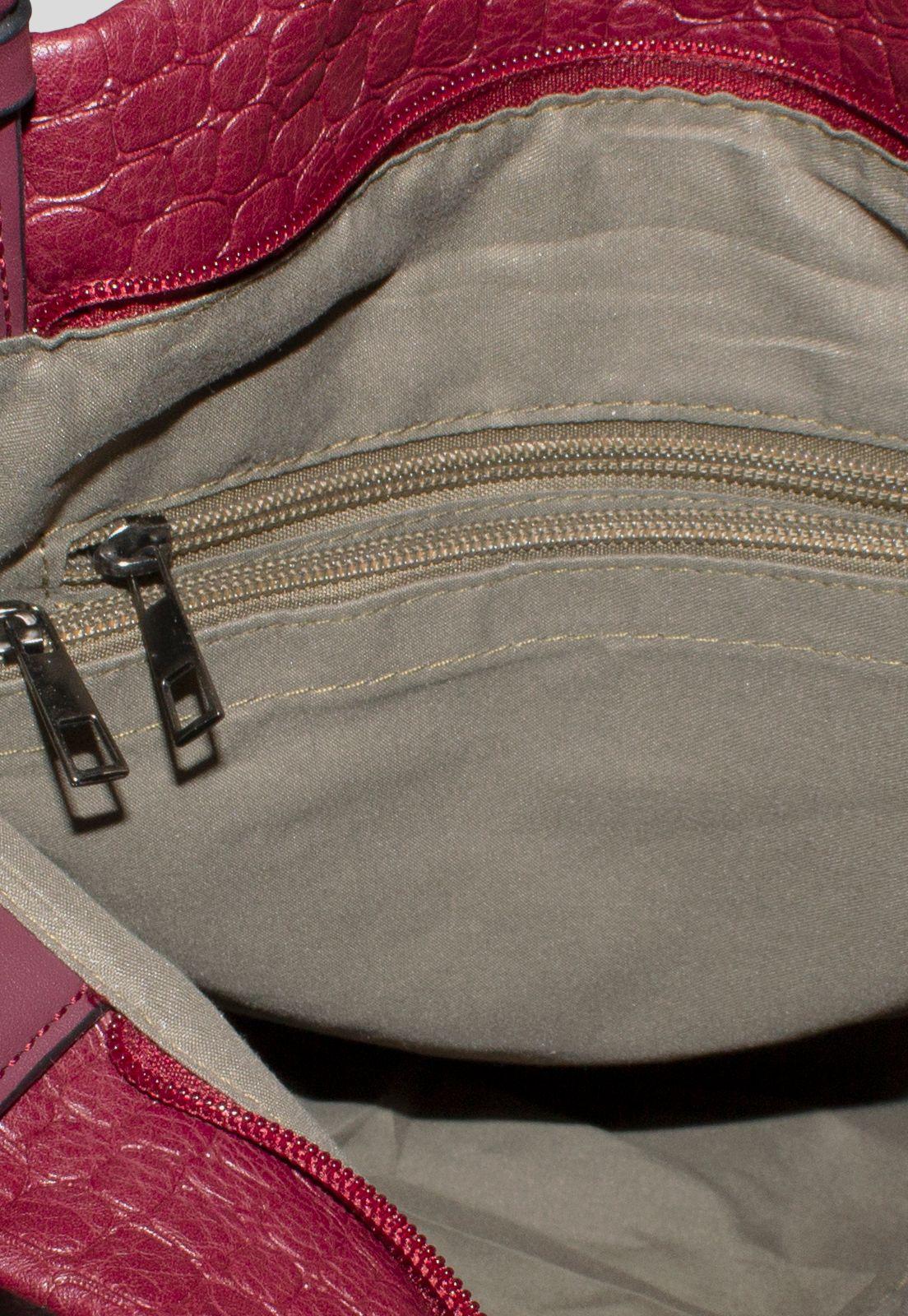 Cartera Lisa Y Coc Con Piel Burdeo-3