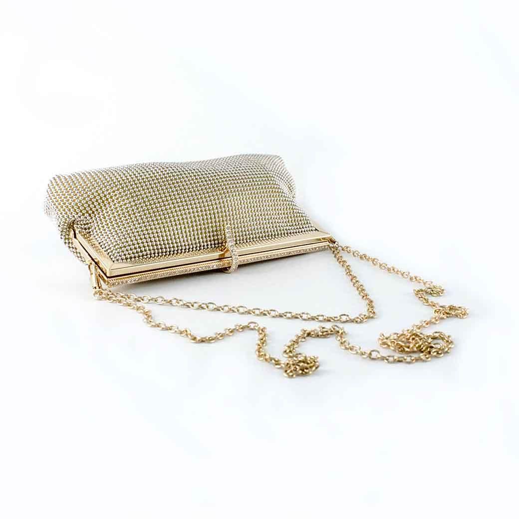 Cartera Malla de Noche Sobre 552 Mujer Dorado Mailea-3