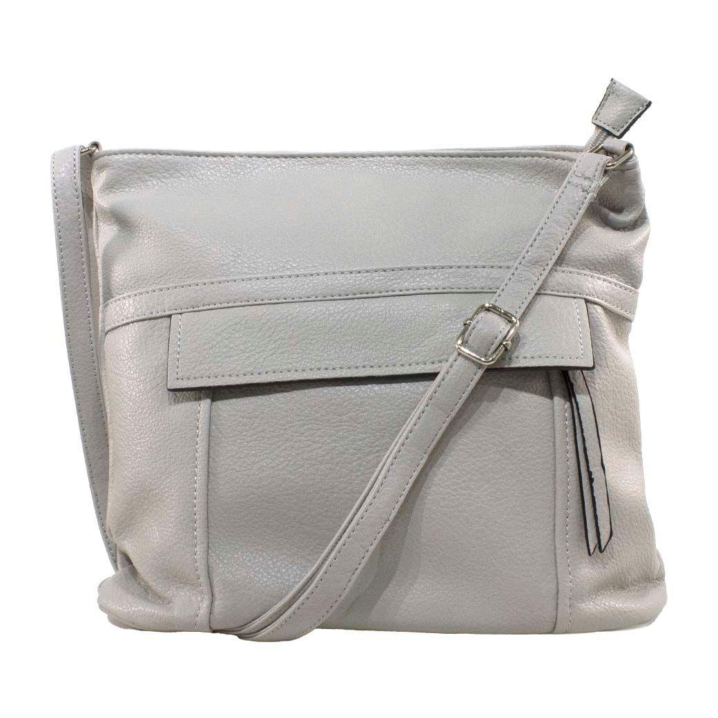 Bandolera Saca C/Cierre Gris-0