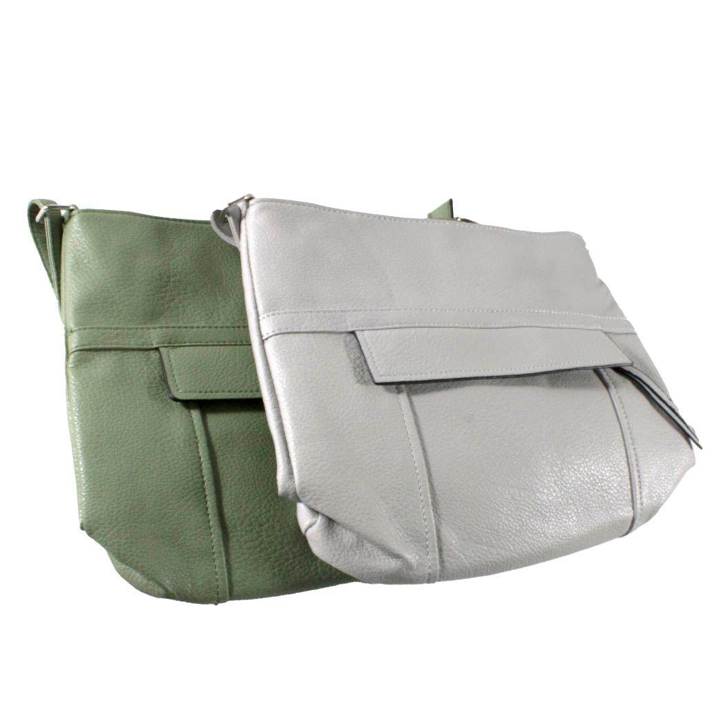 Bandolera Saca C/Cierre Gris-4