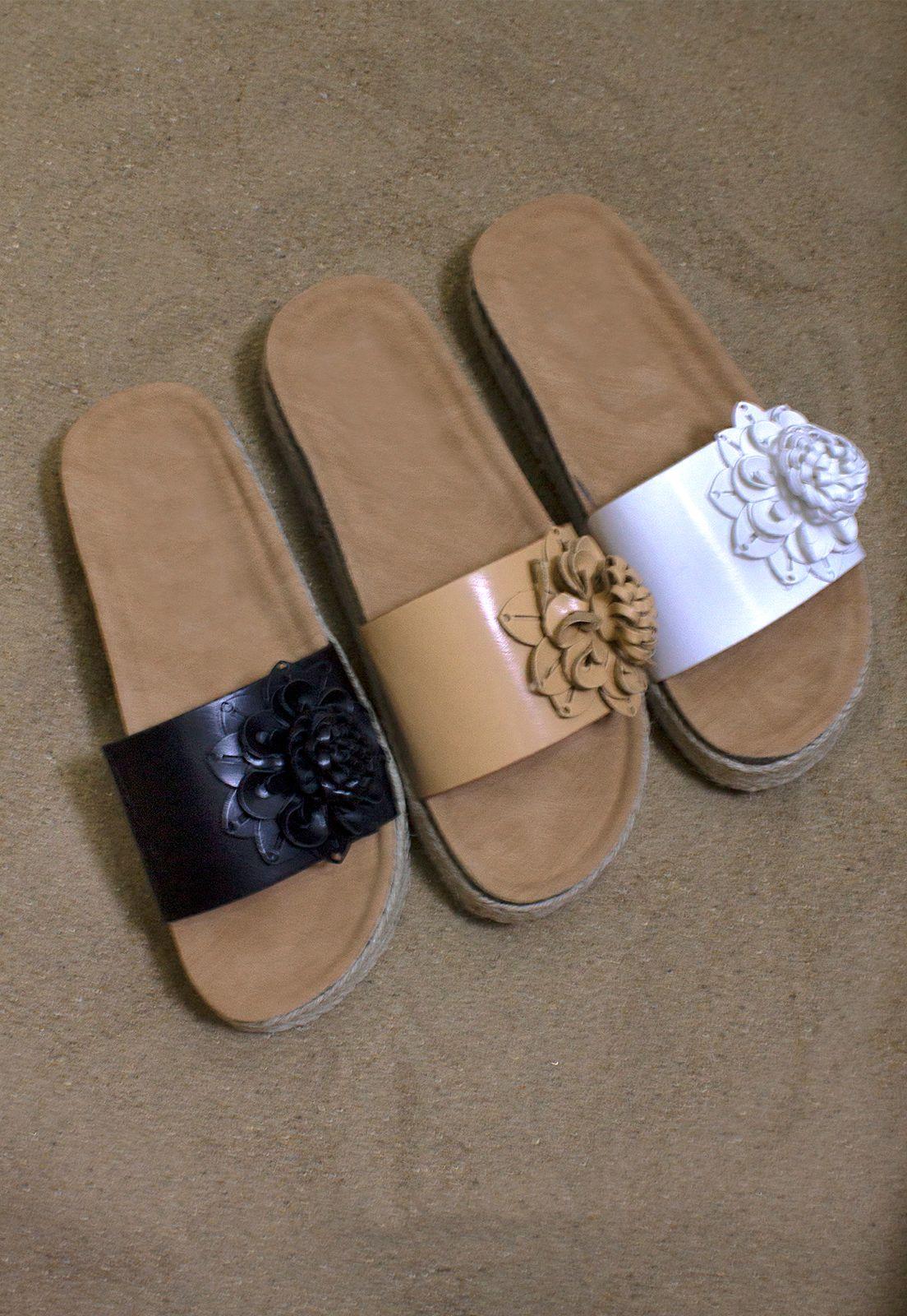 Sandalia Baja 1 Flor Camel-4