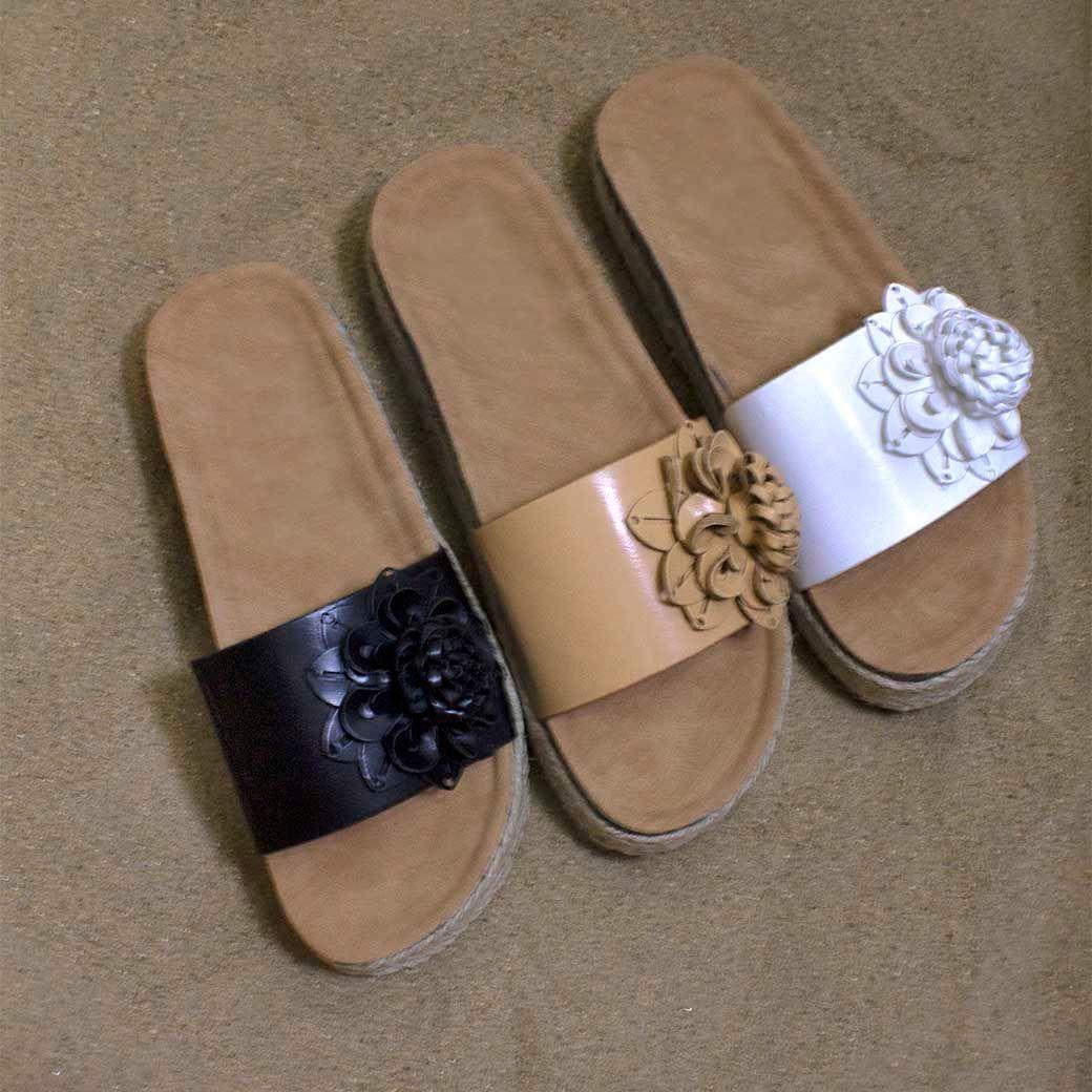 Sandalia Baja C/1 Flor Camel-4