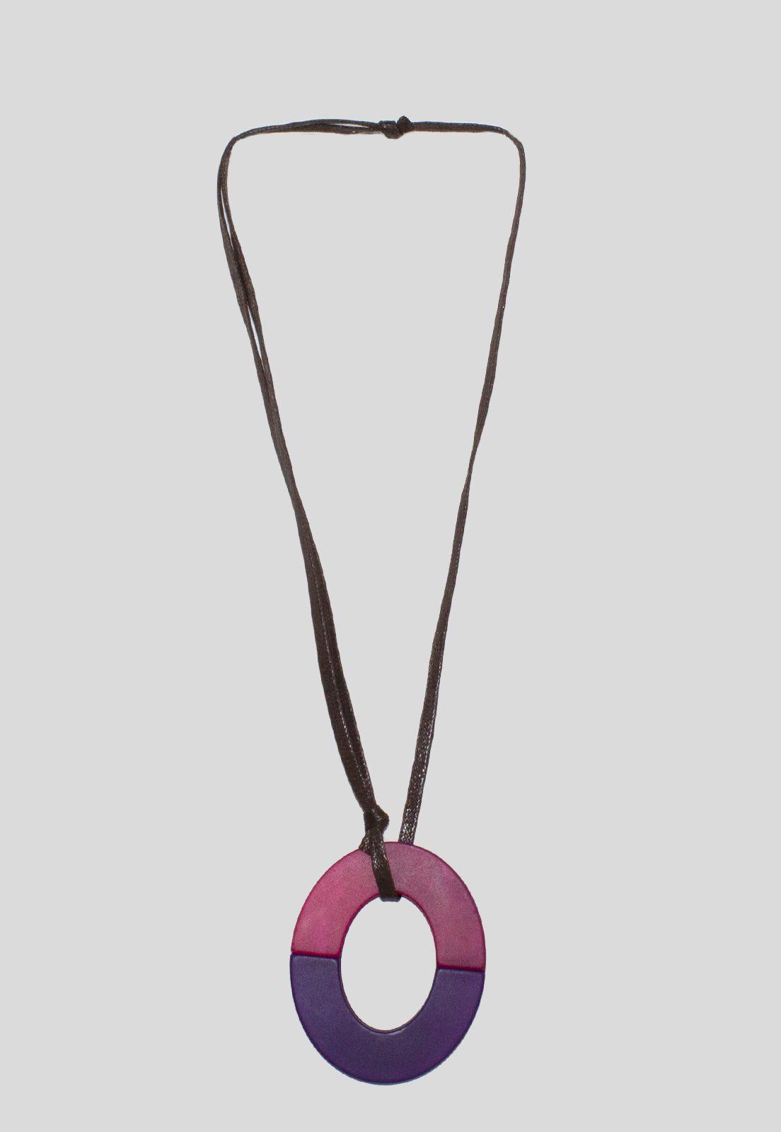 Collar 1 argolla bicolor Morado-0