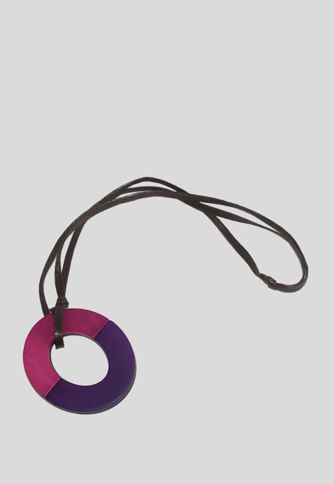 Collar 1 argolla bicolor Morado-2