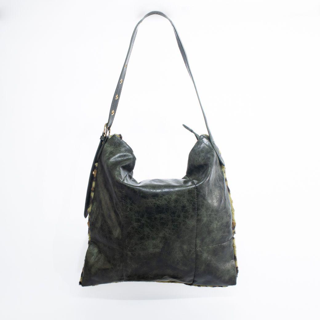 Cartera bote piel leo Verde-2