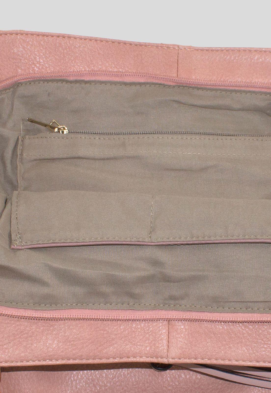 Cartera Con Mosqueton Rosado-3