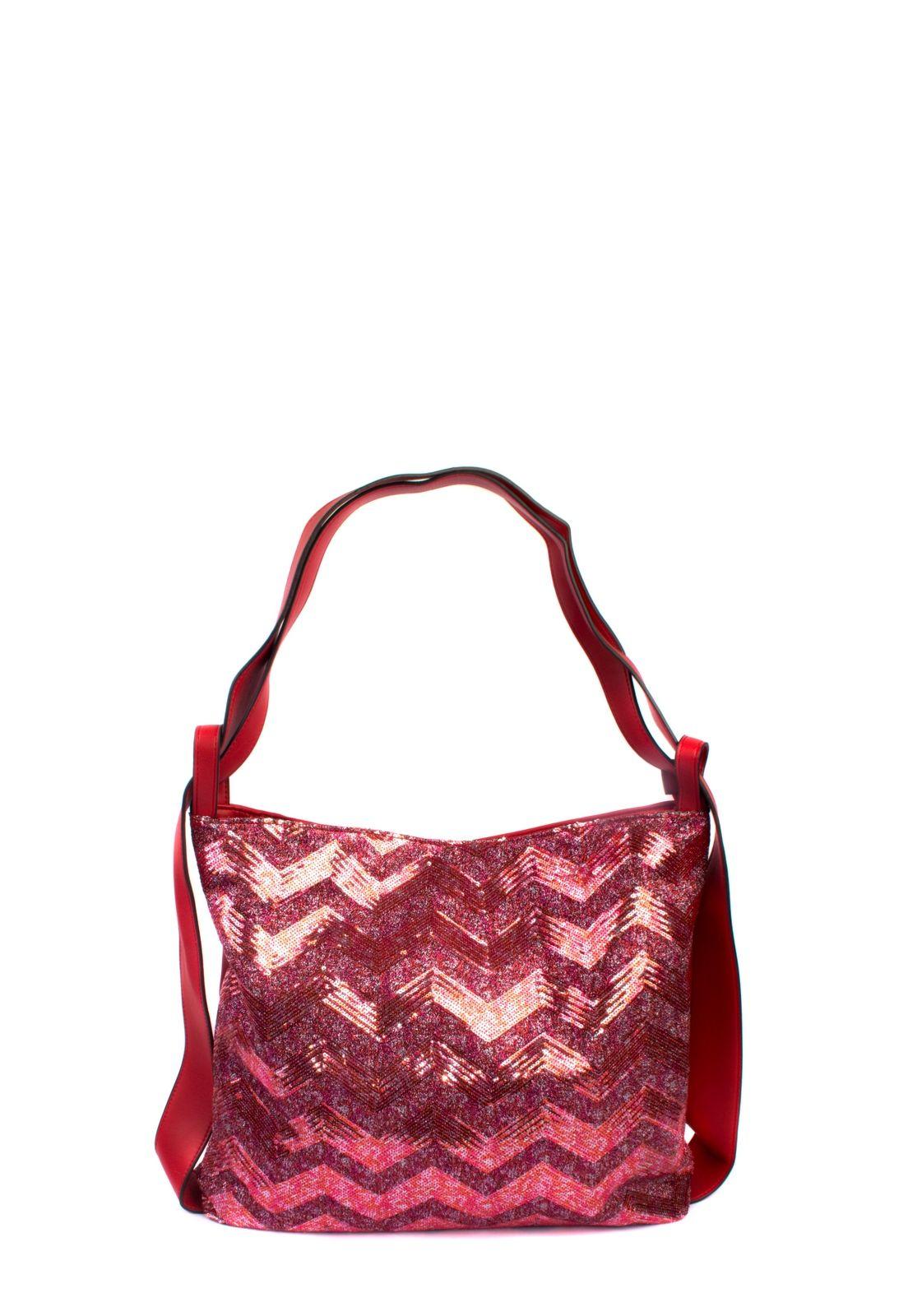 Cartera Mochila Glitter Rojo-0