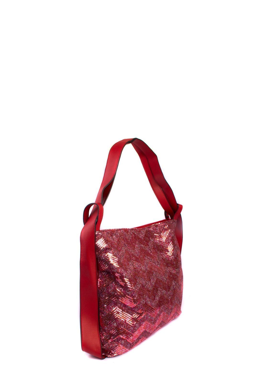 Cartera Mochila Glitter Rojo-1