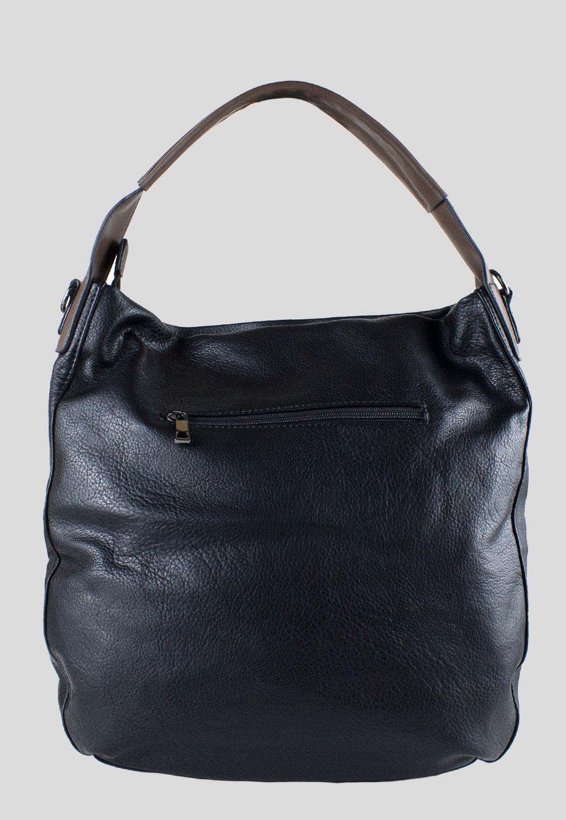 Cartera Bote 3 Materiales Negro-2