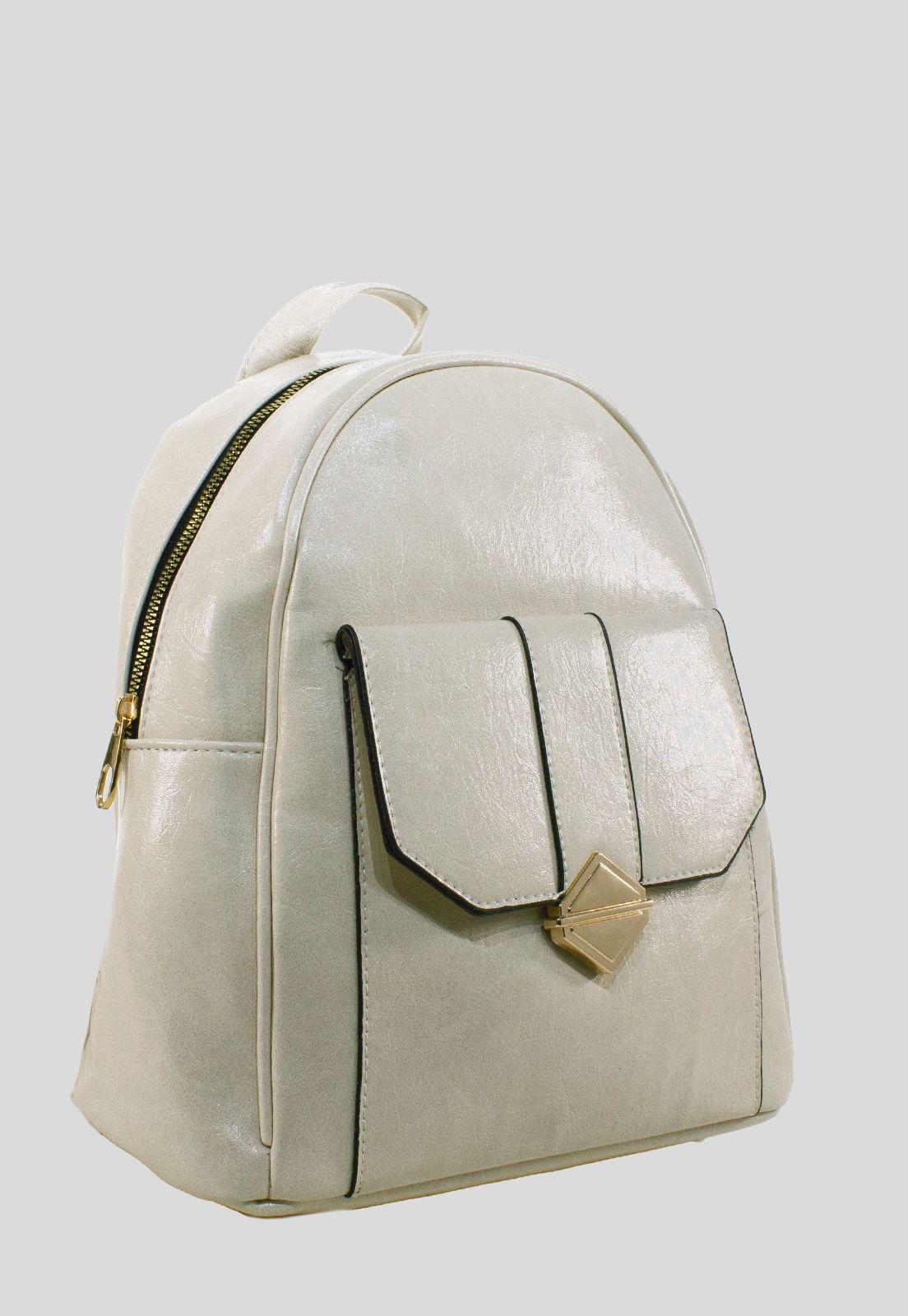 Mochila Bolsillo Metal Beige-1