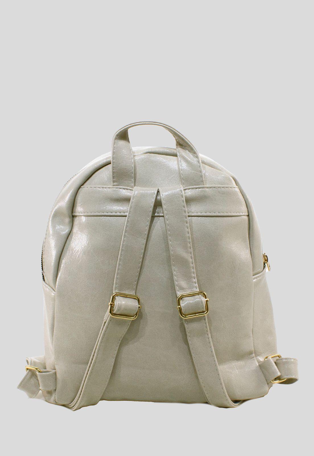 Mochila Bolsillo Metal Beige-2