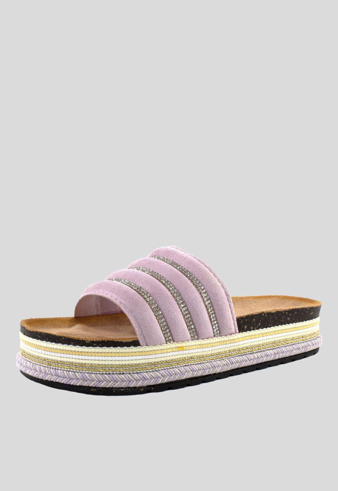 Sandalia Baja Acolchada Lila-0