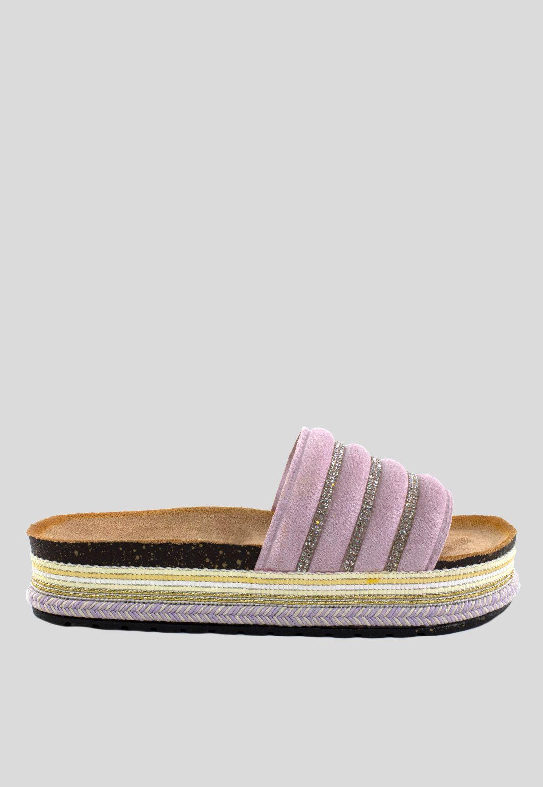 Sandalia Baja Acolchada Lila-1