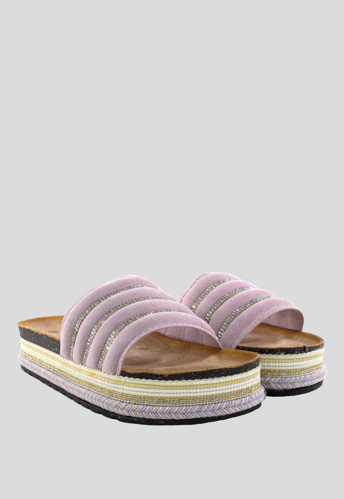 Sandalia Baja Acolchada Lila-3