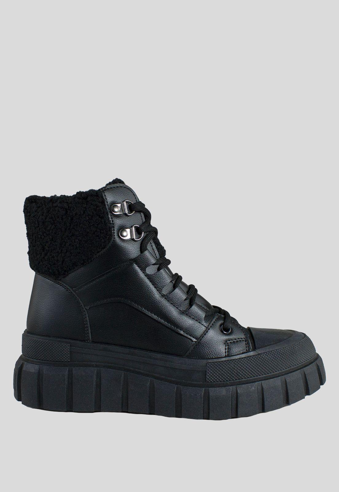 Botin Mujer Detalles Chiporro Negro-1