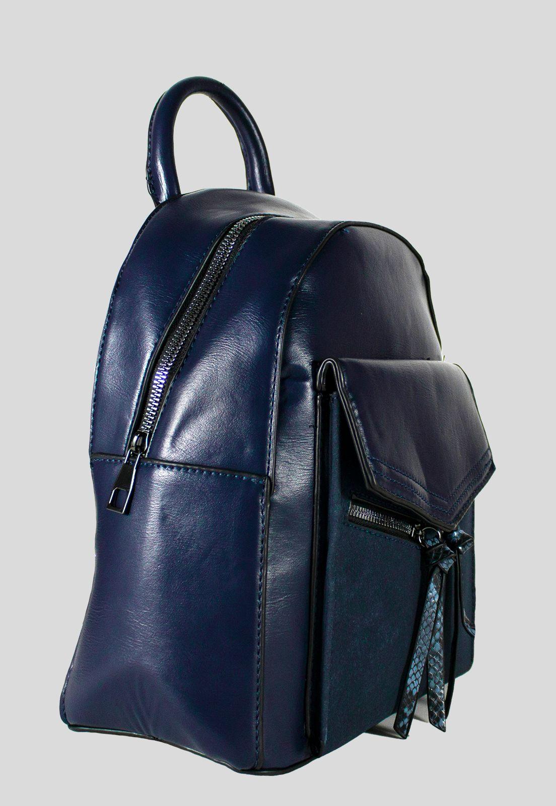 Mochila Rigida 2 Cierres Azul-1