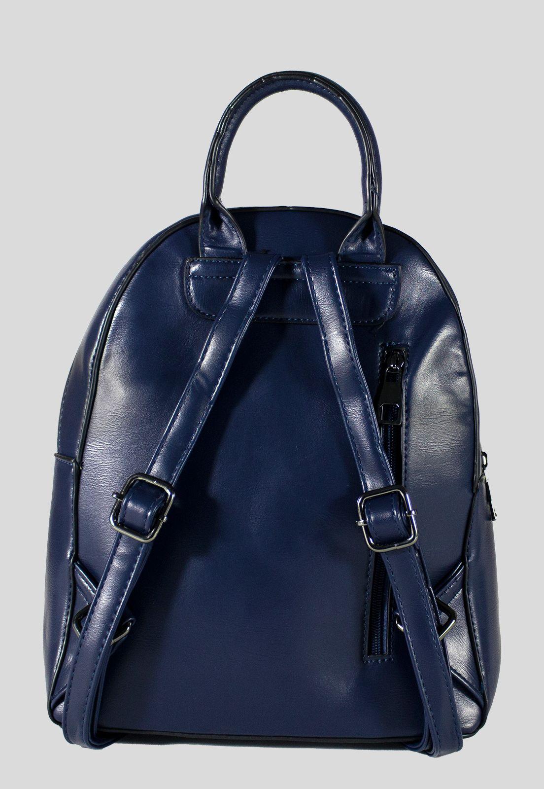 Mochila Rigida 2 Cierres Azul-2