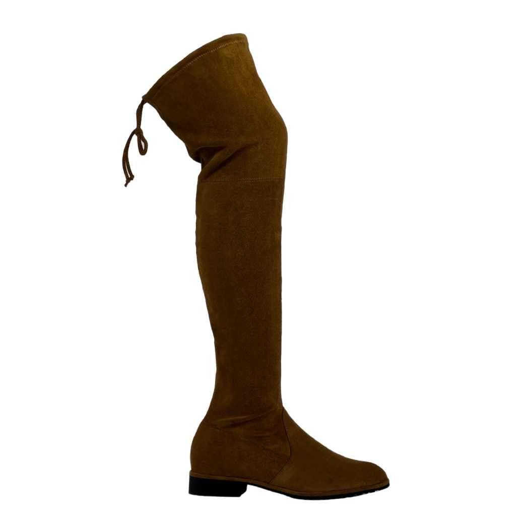 Bucanera Gamuza Lisa con Taco Bajo 021 Mujer cafe Mailea-1