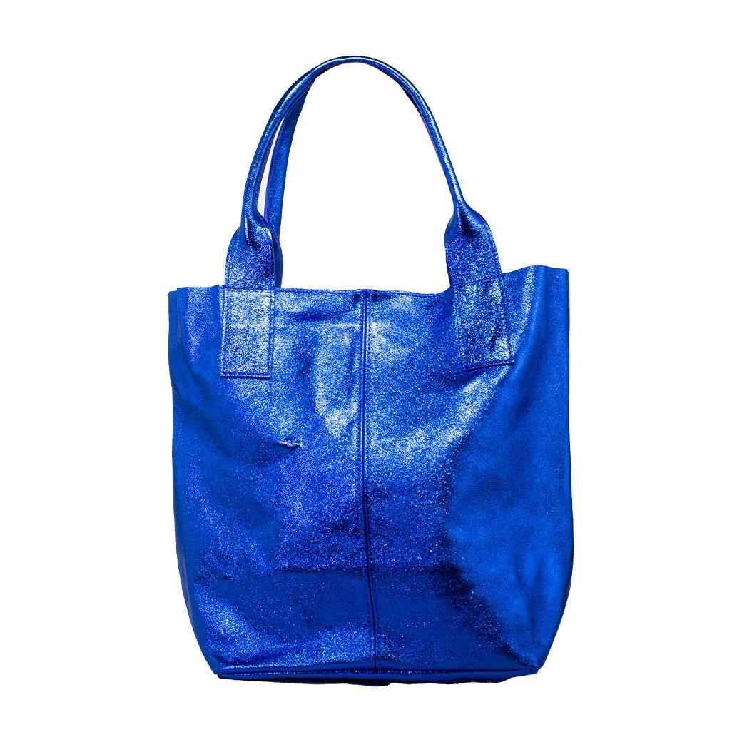 Cartera cuero saca brillo Azul Rey-0